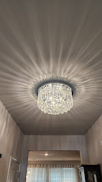 Crystal light fixture installation