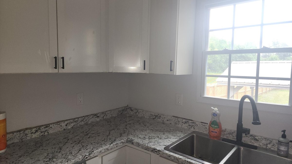 Kitchen counter receptacle installation